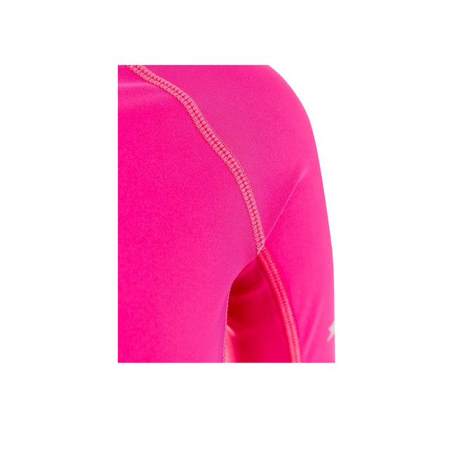 Pink Lady - Back - Trespass Childrens-Kids Crew Rash Guard Top