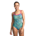 Lagoon Print - Back - Trespass Womens-Ladies Lotty Swimsuit