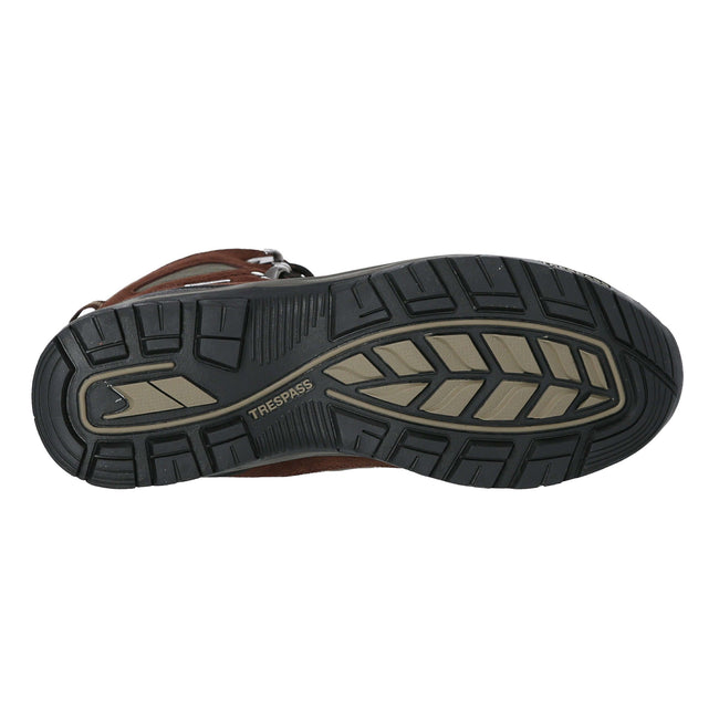 Dark Brown - Side - Trespass Mens Chavez Mid Cut Hiking Boots