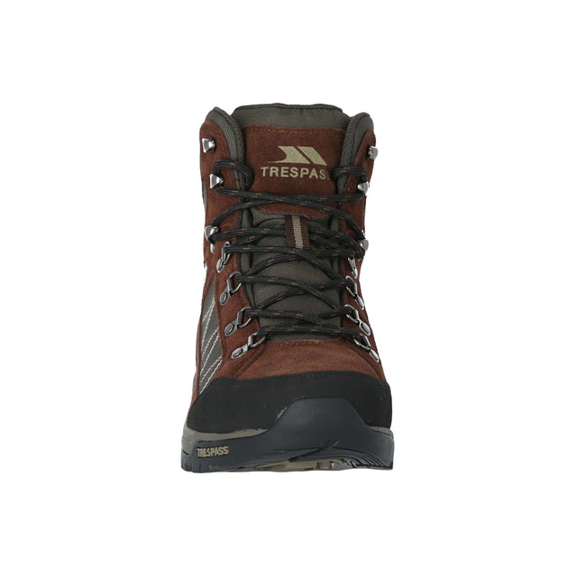 Dark Brown - Lifestyle - Trespass Mens Chavez Mid Cut Hiking Boots