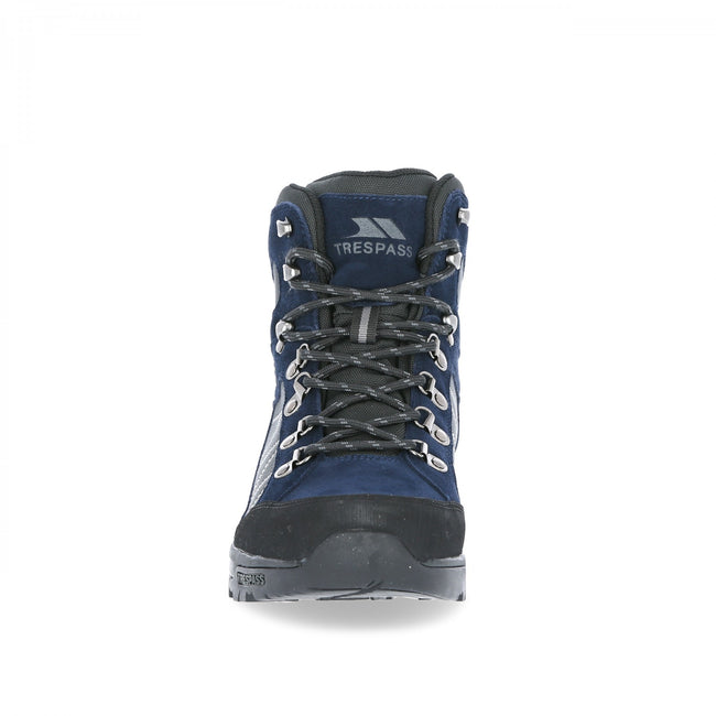 Navy - Side - Trespass Mens Chavez Mid Cut Hiking Boots