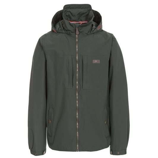 Olive - Front - Trespass Mens Cartwright Waterproof Jacket