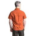 Burnt Orange - Pack Shot - Trespass Mens Lowrel Short Sleeve Travel Shirt