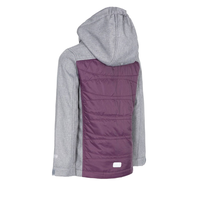 Potent Purple - Back - Trespass Childrens Girls Rockrose Softshell Jacket