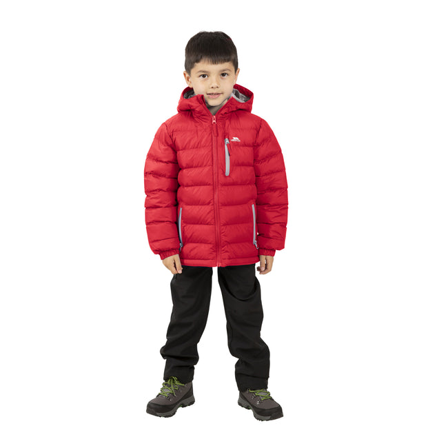 Red - Side - Trespass Childrens-Kids Aksel Padded Jacket