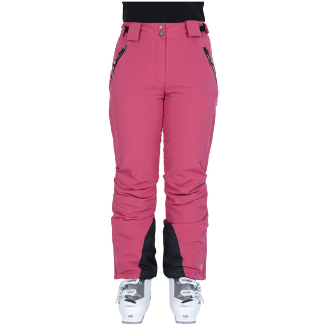 Raspberry - Front - Trespass Womens-Ladies Solitude II Ski Trousers