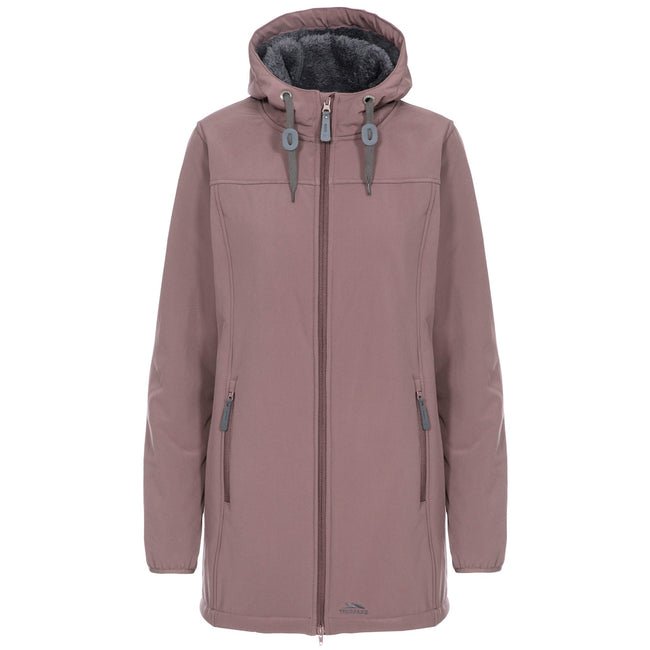 Dusty Heather - Front - Trespass Womens-Ladies Kristen Longer Length Hooded Waterproof Jacket