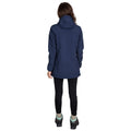 Navy - Side - Trespass Womens-Ladies Kristen Longer Length Hooded Waterproof Jacket