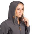 Carbon - Pack Shot - Trespass Womens-Ladies Kristen Longer Length Hooded Waterproof Jacket