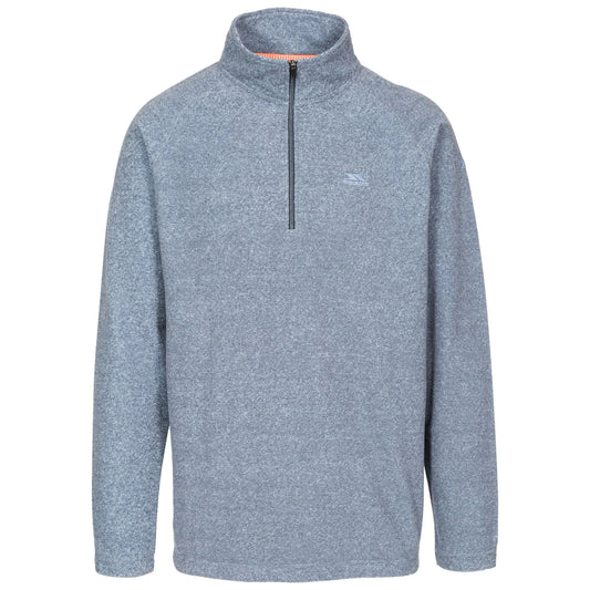 Navy - Front - Trespass Mens Keynote Anti Pilling 1-4 Zip Fleece Top