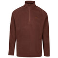 Brown - Front - Trespass Mens Keynote Anti Pilling 1-4 Zip Fleece Top