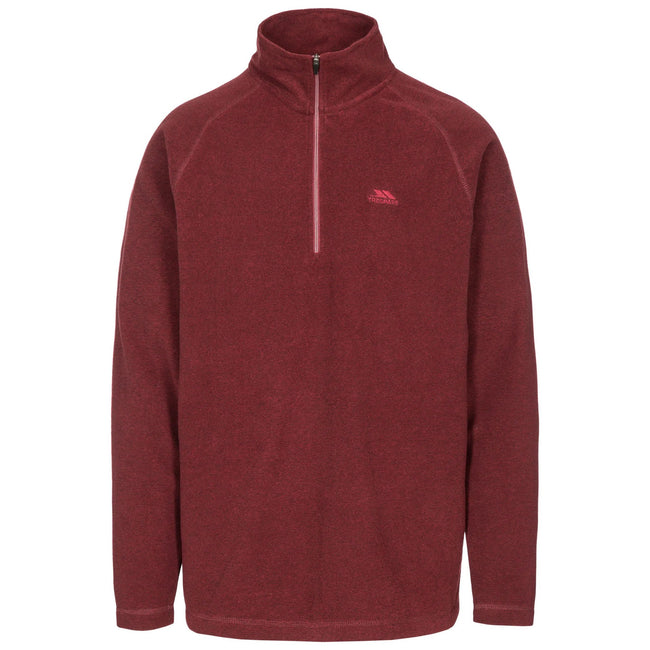 Prune - Front - Trespass Mens Keynote Anti Pilling 1-4 Zip Fleece Top
