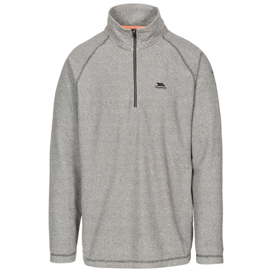 Black - Front - Trespass Mens Keynote Anti Pilling 1-4 Zip Fleece Top