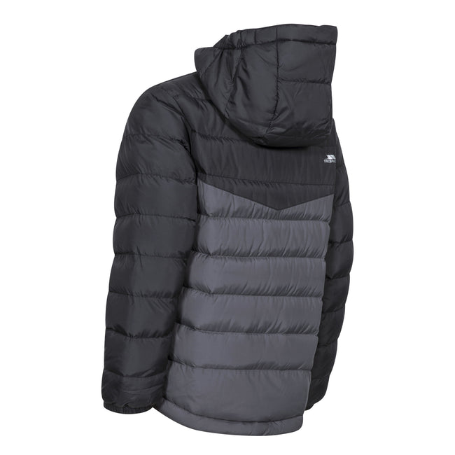 Black - Back - Trespass Childrens-Kids Oskar Padded Jacket