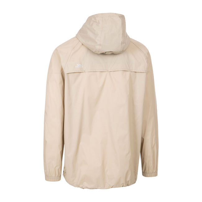 Oatmilk - Back - Trespass Unisex Adult Qikpac Waterproof Jacket