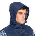 Navy-Carbon - Close up - Trespass Mens Franklyn Padded Gilet