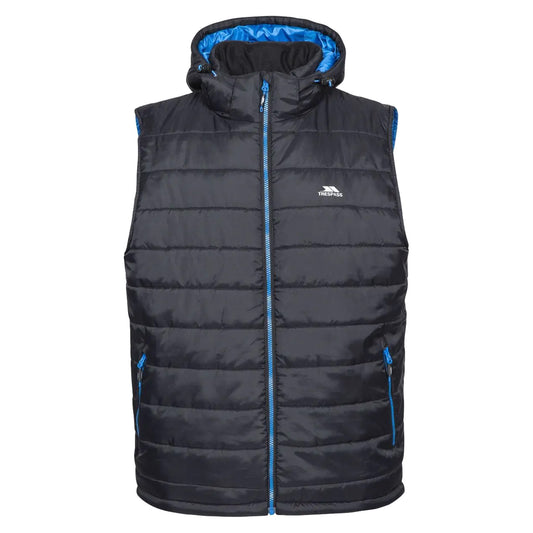 Black - Front - Trespass Mens Franklyn Padded Gilet