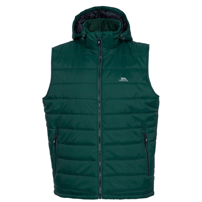 Forest Green - Front - Trespass Mens Franklyn Padded Gilet