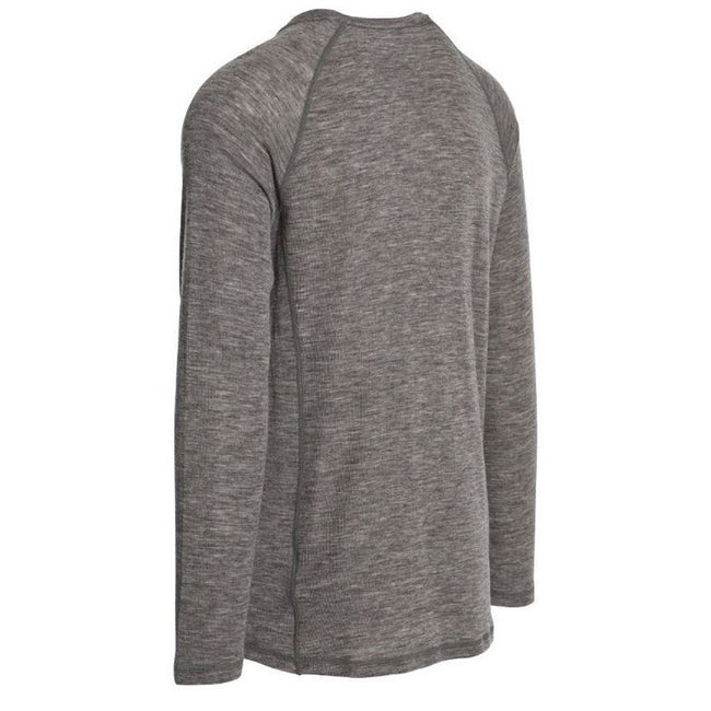 Dark Grey Marl - Back - Trespass Mens Wexler Merino Base Layer Top