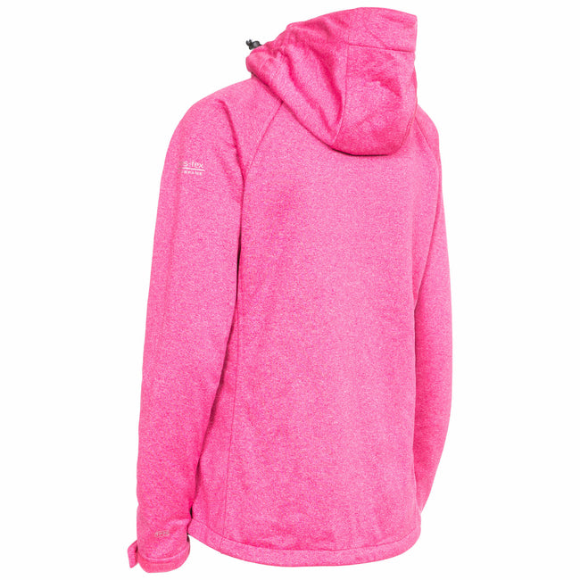 Pink Lady Marl - Back - Trespass Womens-Ladies Angela Softshell Jacket
