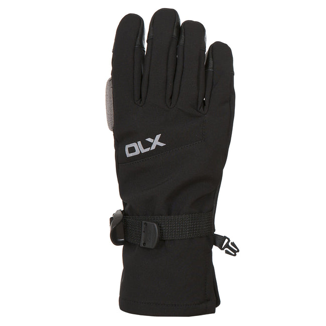 Black - Front - Trespass Womens-Ladies Misaki II Softshell Gloves