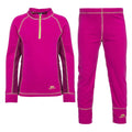 Azalea X - Front - Trespass Childrens-Kids Bubbles Fleece Top And Bottom Base Layers
