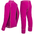 Azalea X - Back - Trespass Childrens-Kids Bubbles Fleece Top And Bottom Base Layers