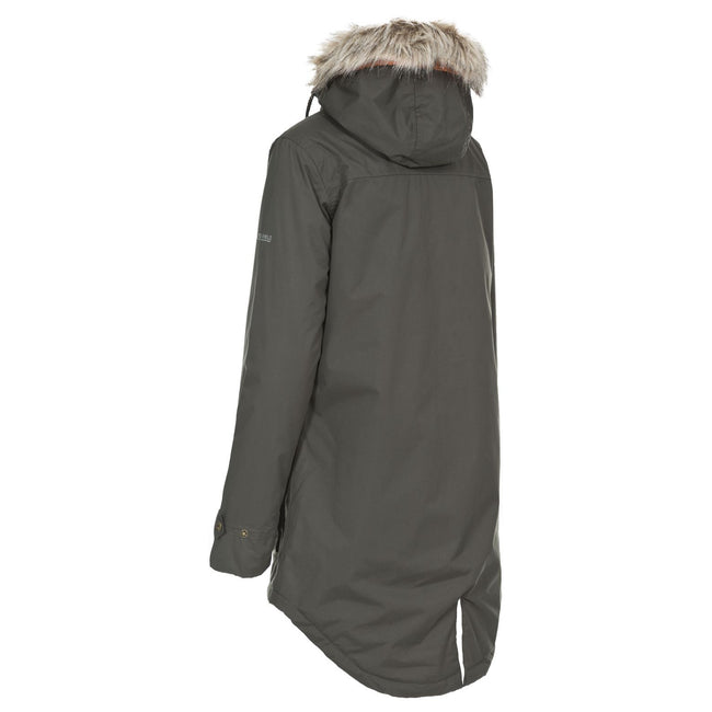 Dark Khaki - Lifestyle - Trespass Womens-Ladies Clea Waterproof Parka Padded Jacket