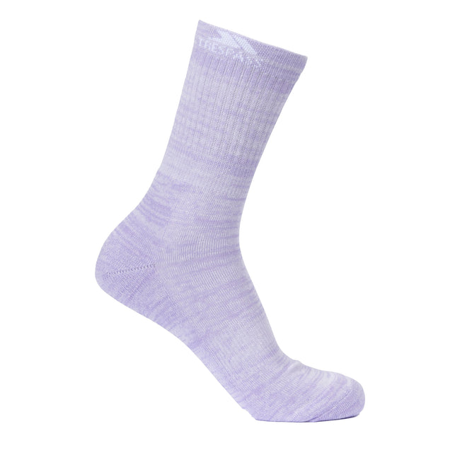 Spruce Green-Oatmeal-Gelsomino Melange - Side - Trespass Womens-Ladies Helvellyn Trekking Socks (Pack Of 3)