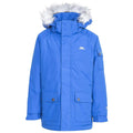 Blue - Front - Trespass Boys Holsey Hooded Parka Jacket