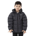 Dark Grey - Side - Trespass Boys Tuff Hooded Jacket