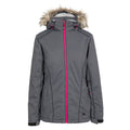 Carbon - Front - Trespass Womens-Ladies Caitly Hooded Touch Fastening Ski Jacket