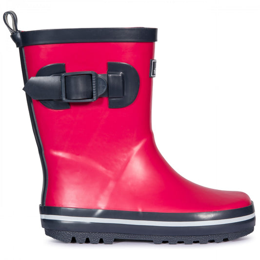 Pink Lady - Front - Trespass Childrens-Kids Trumpet Welly-Wellington Boots