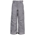 Grey - Front - Trespass Childrens-Kids Joust Weatherproof Padded Touch Fastening Trousers