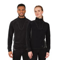 Black - Side - Trespass Unisex Thriller Thermal Top And Bottom Set