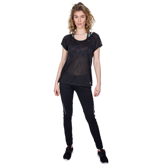 Black - Back - Trespass Womens-Ladies Newby Active T-Shirt