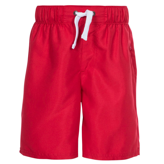 Red - Front - Trespass Childrens Boys Riccardo Swimming Shorts