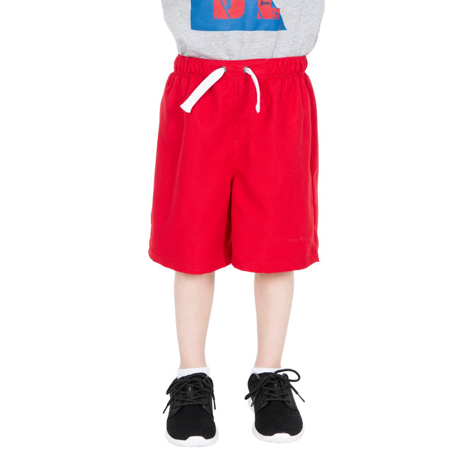 Red - Side - Trespass Childrens Boys Riccardo Swimming Shorts