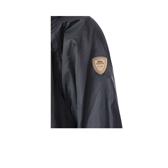Black - Back - Trespass Mens Gusty Waterproof Jacket