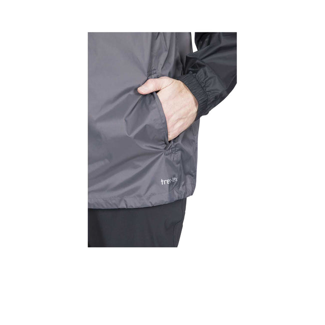 Black - Side - Trespass Mens Gusty Waterproof Jacket