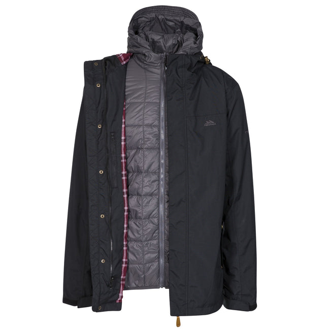 Black - Back - Trespass Mens Enthusiasts Waterproof Jacket