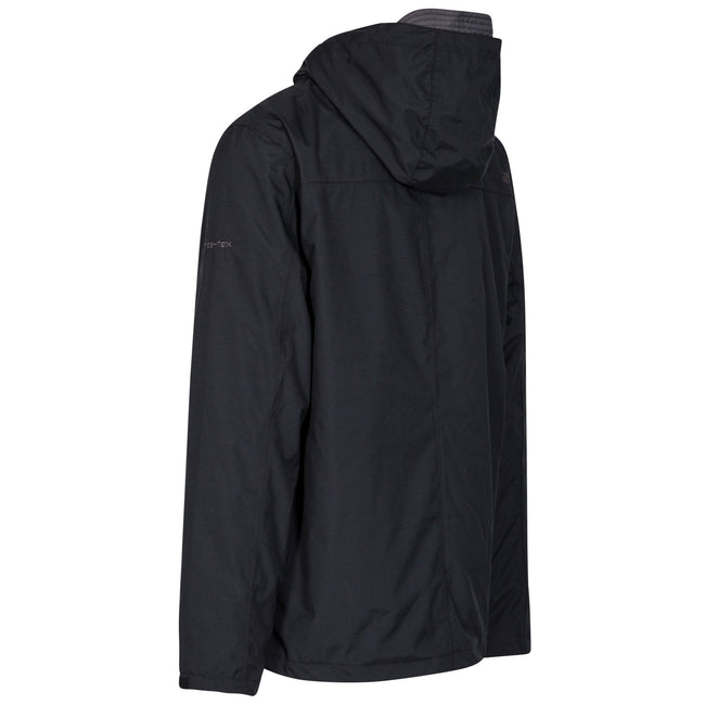 Black - Side - Trespass Mens Enthusiasts Waterproof Jacket