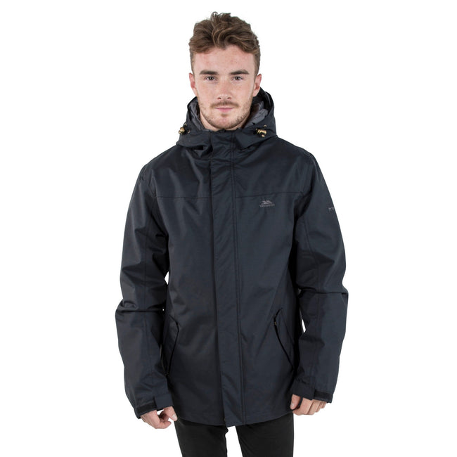 Black - Pack Shot - Trespass Mens Enthusiasts Waterproof Jacket