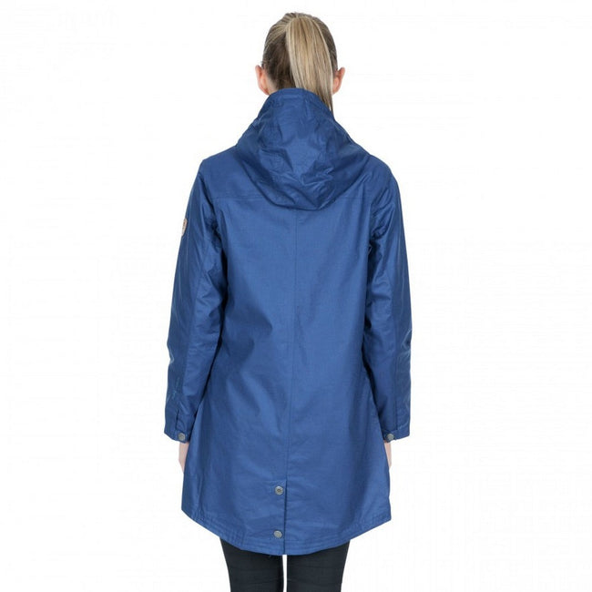 Navy - Side - Trespass Womens-Ladies Sprinkled Waterproof Jacket