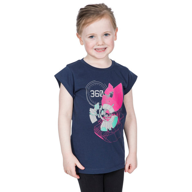 Navy - Back - Trespass Childrens Girls Leia T-Shirt