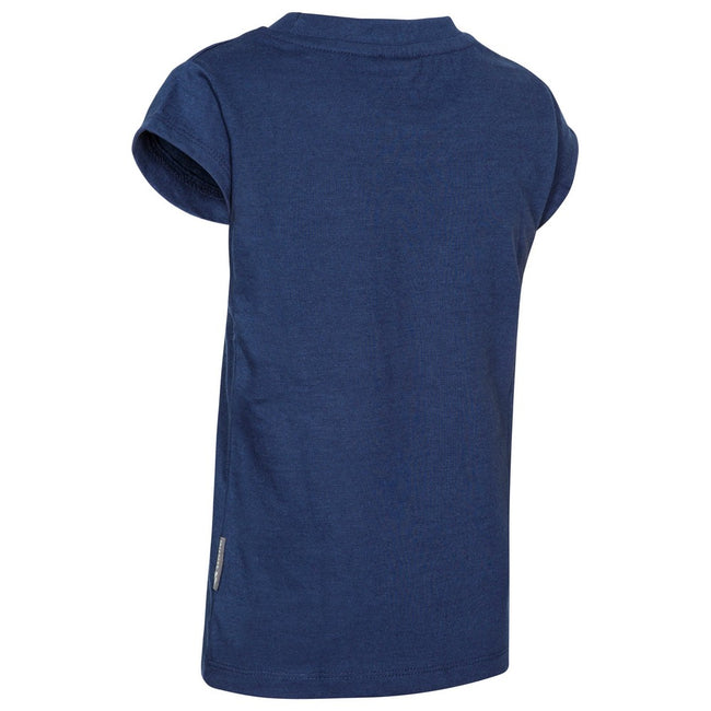 Navy - Side - Trespass Childrens Girls Leia T-Shirt