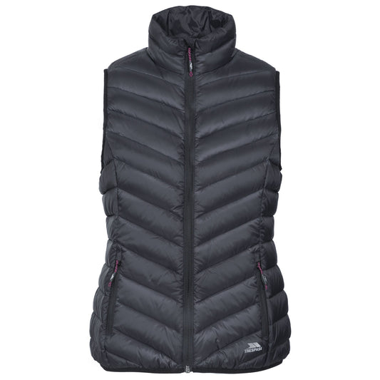 Black - Front - Trespass Womens-Ladies Giana Down Gilet