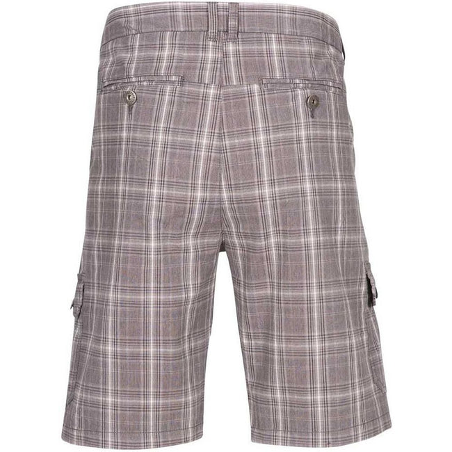 Storm Grey Check - Back - Trespass Mens Earwig Cargo Shorts