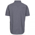 Dark Grey Check - Back - Trespass Mens Uttoxeter Short Sleeve Cotton Shirt