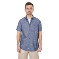 Navy - Side - Trespass Mens Slapton Short Sleeve Shirt